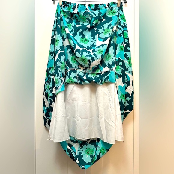 Floral Blue And Green Maxi Skirt Sz LG New! - Picture 3 of 4